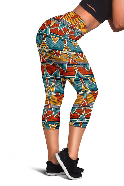 Kente Print African Design Themed Women Capris