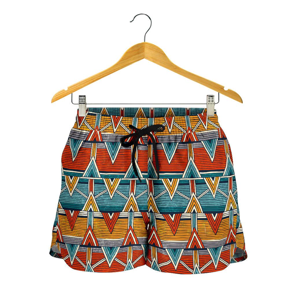 Kente Print African Design Themed Women Shorts-JTAMIGO.COM