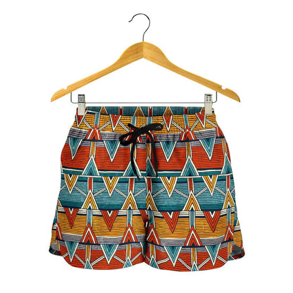 Kente Print African Design Themed Women Shorts-JTAMIGO.COM