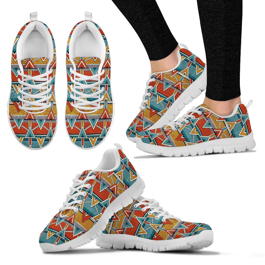 Kente Print African Design Themed Women Sneakers Shoes