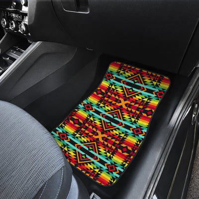 Kente Red Design African Print Car Floor Mats