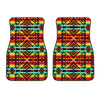 Kente Red Design African Print Car Floor Mats