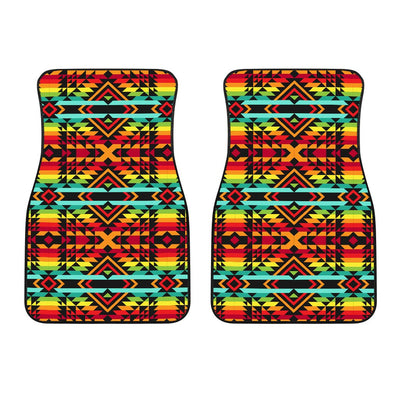 Kente Red Design African Print Car Floor Mats