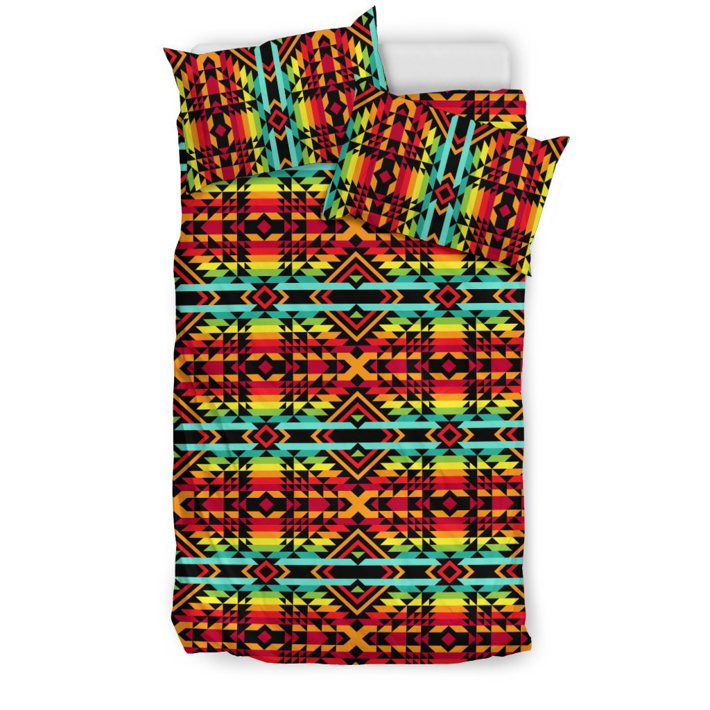 Kente Red Design African Print Duvet Cover Bedding Set