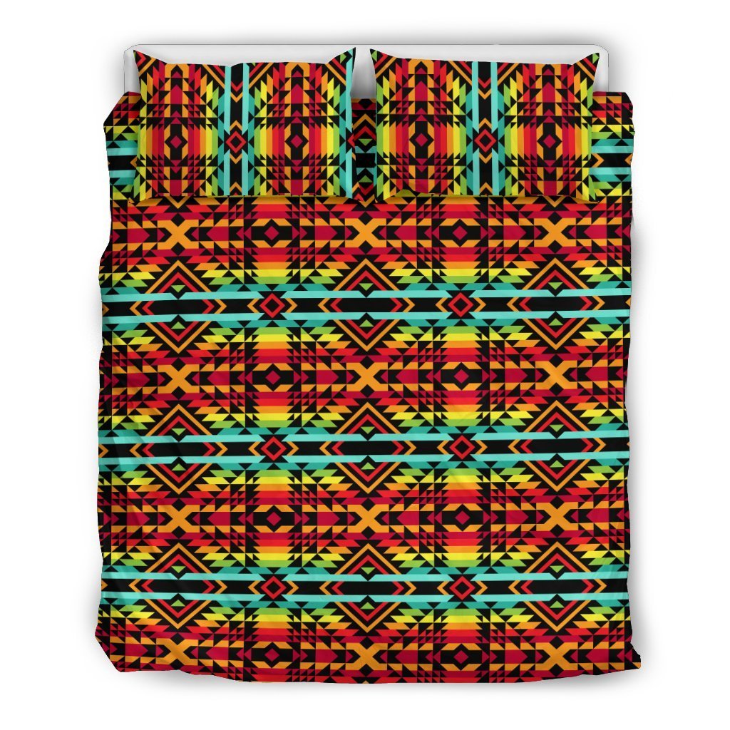Kente Red Design African Print Duvet Cover Bedding Set