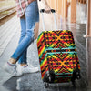 Kente Red Design African Print Luggage Cover Protector