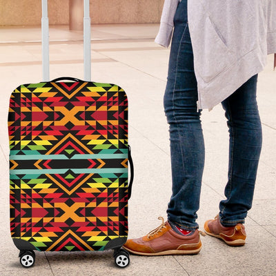 Kente Red Design African Print Luggage Cover Protector