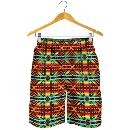 Kente Red Design African Print Mens Shorts-JTAMIGO.COM