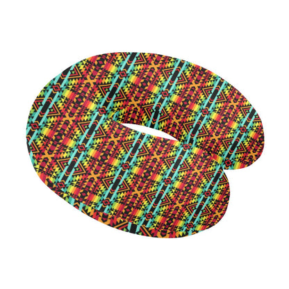 Kente Red Design African Print U-Shaped Travel Neck Pillow-JTAMIGO.COM
