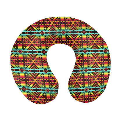 Kente Red Design African Print U-Shaped Travel Neck Pillow-JTAMIGO.COM