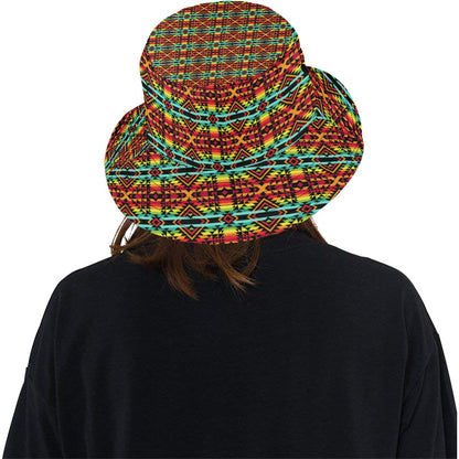 Kente Red Design African Print Unisex Bucket Hat