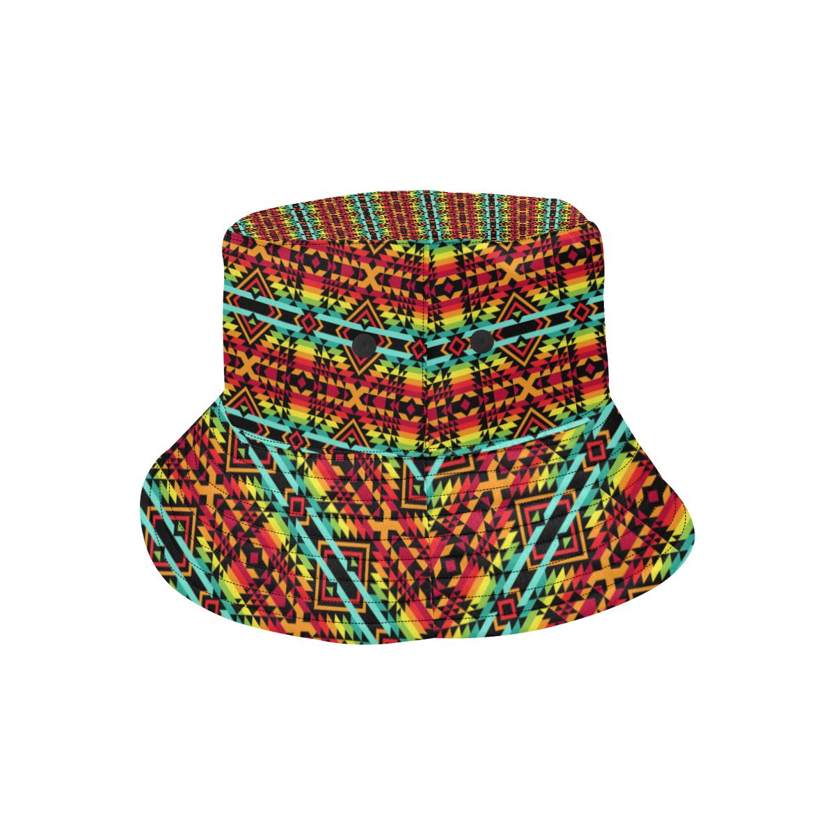 Kente Red Design African Print Unisex Bucket Hat