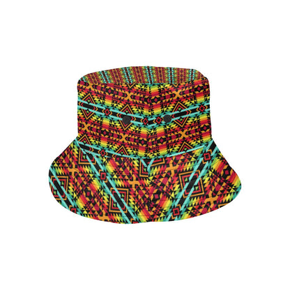 Kente Red Design African Print Unisex Bucket Hat