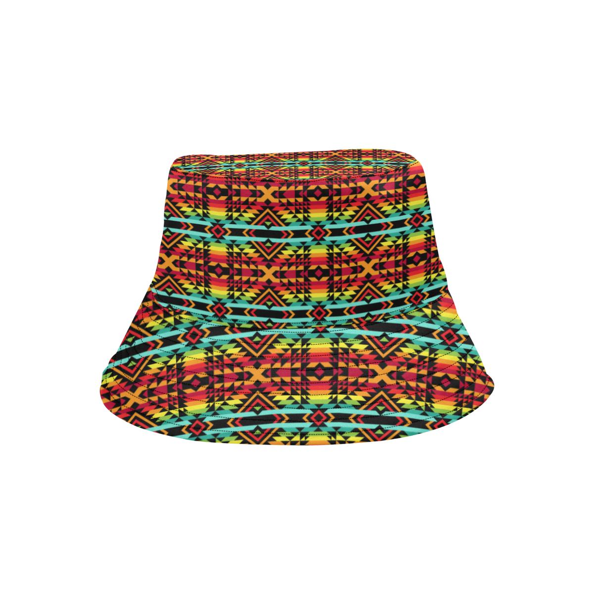 Kente Red Design African Print Unisex Bucket Hat