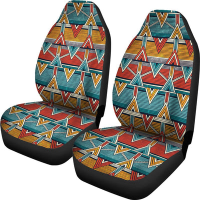 Kente Red Design African Print Universal Fit Car Seat Covers