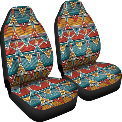 Kente Red Design African Print Universal Fit Car Seat Covers