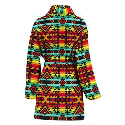 Kente Red Design African Print Women Bath Robe-JTAMIGO.COM
