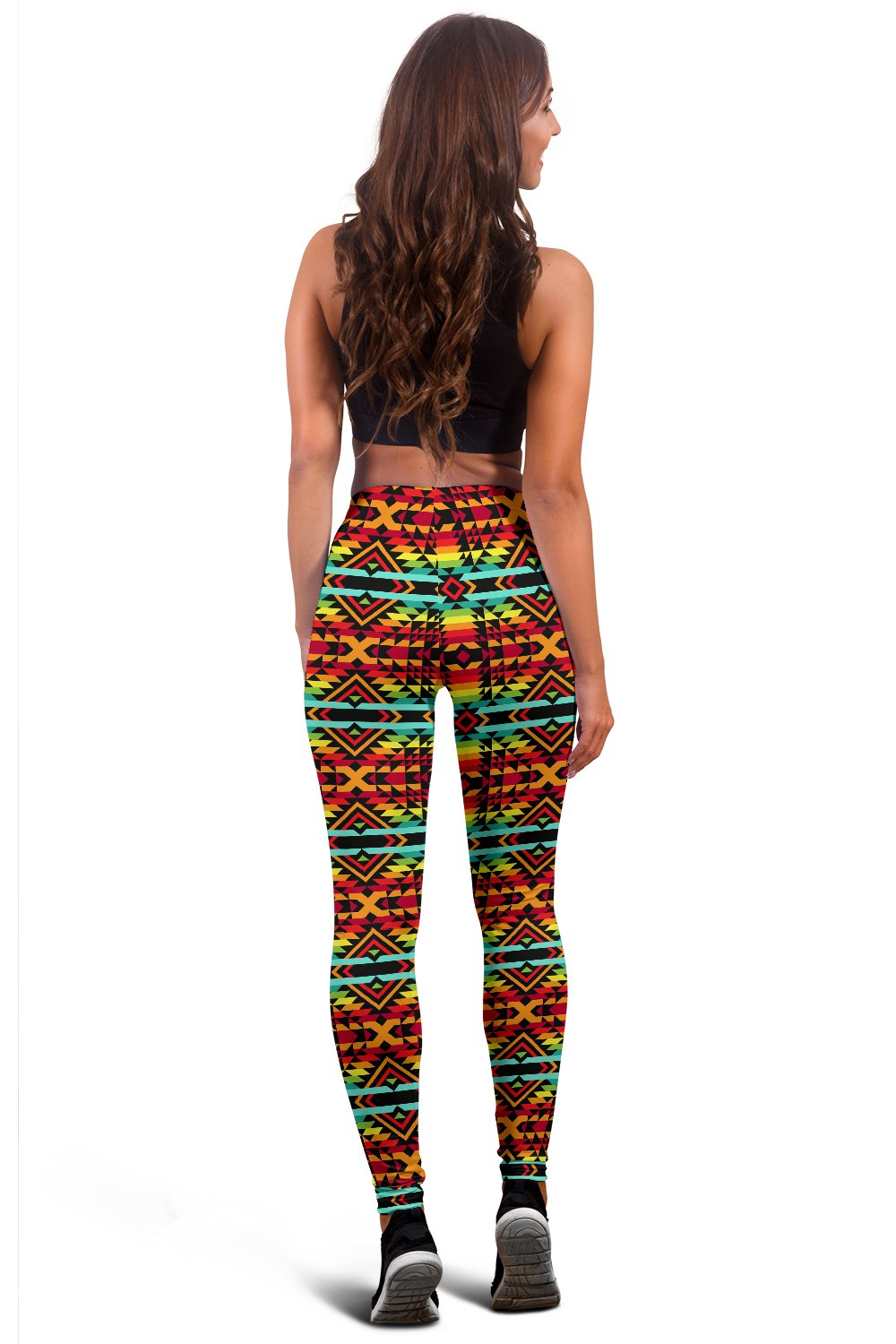 Kente Red Design African Print Women Leggings
