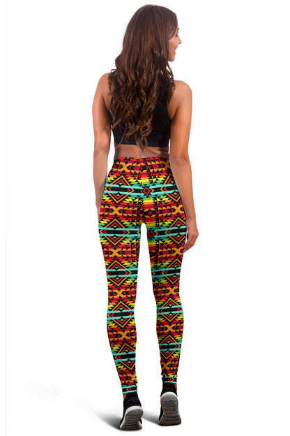 Kente Red Design African Print Women Leggings