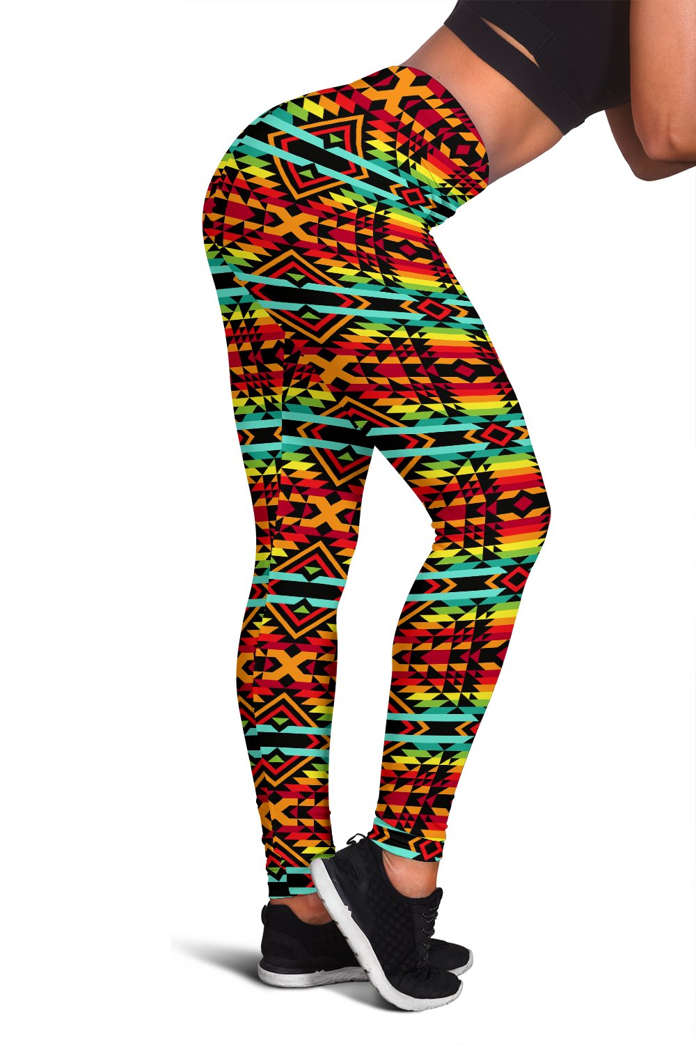 Kente Red Design African Print Women Leggings