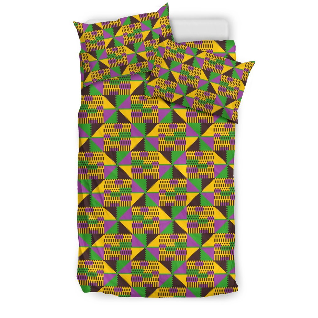 Kente Triangle Design African Print Duvet Cover Bedding Set
