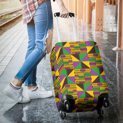 Kente Triangle Design African Print Luggage Cover Protector