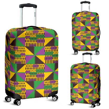 Kente Triangle Design African Print Luggage Cover Protector