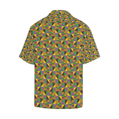 Kente Triangle Design African Print Men Aloha Hawaiian Shirt