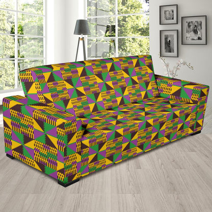 Kente Triangle Design African Print Sofa Slipcover-JTAMIGO.COM