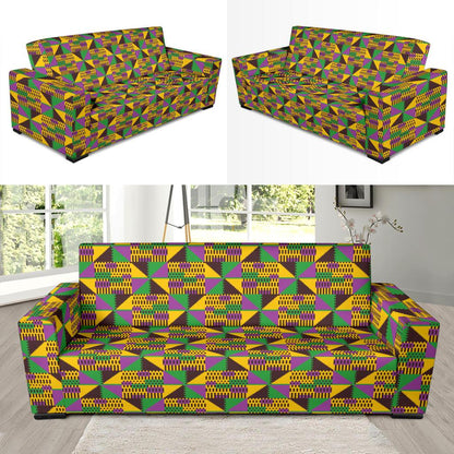 Kente Triangle Design African Print Sofa Slipcover-JTAMIGO.COM