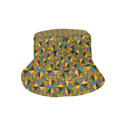 Kente Triangle Design African Print Unisex Bucket Hat