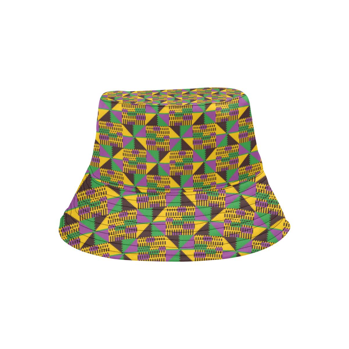 Kente Triangle Design African Print Unisex Bucket Hat
