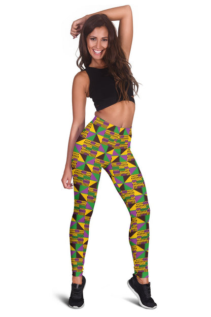 Kente Triangle Design African Print Women Leggings
