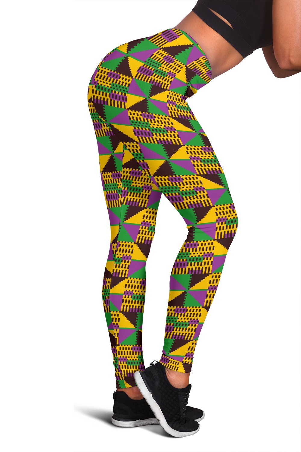 Kente Triangle Design African Print Women Leggings