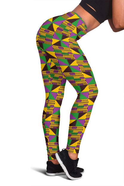 Kente Triangle Design African Print Women Leggings