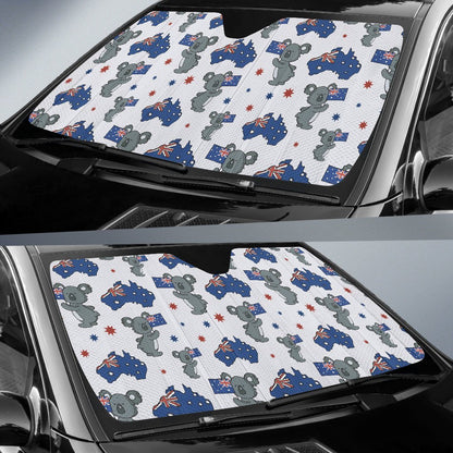 Koala Australia Day Themed Design Car Sun Shade For Windshield