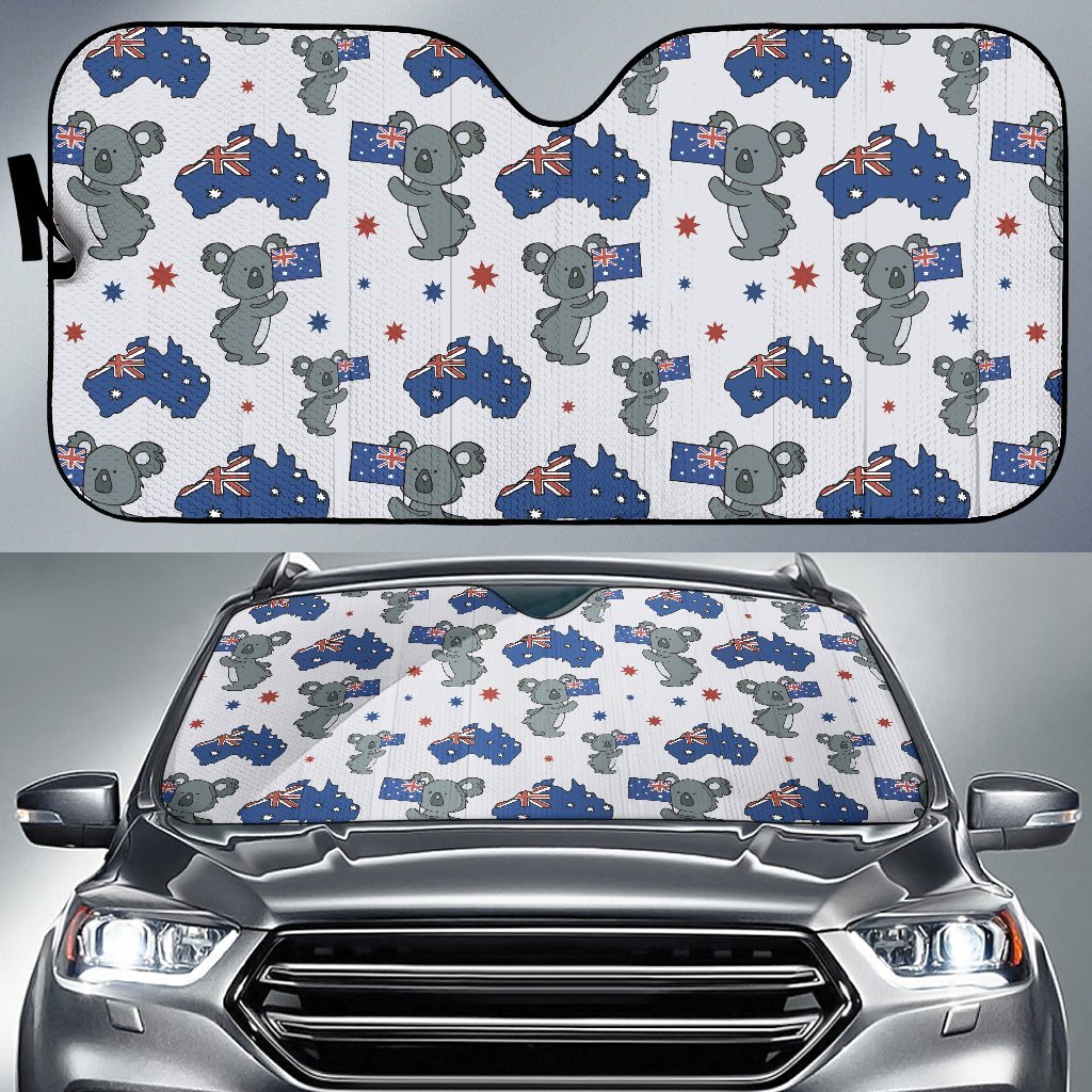 Koala Australia Day Themed Design Car Sun Shade For Windshield