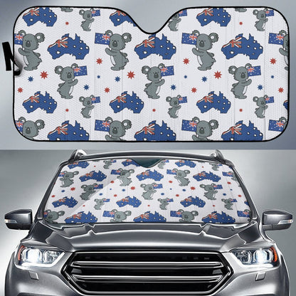 Koala Australia Day Themed Design Car Sun Shade For Windshield