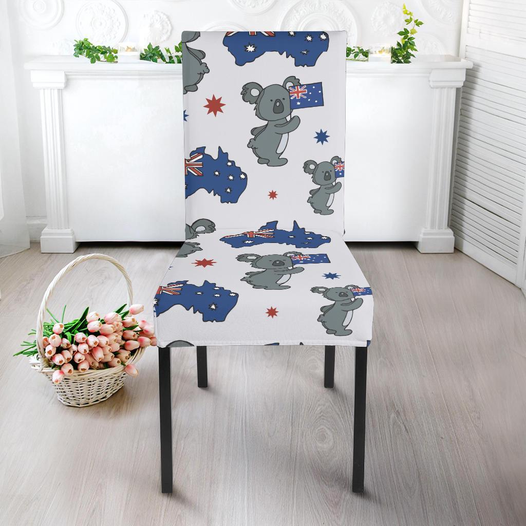 Koala Australia Day Themed Design Dining Chair Slipcover-JTAMIGO.COM
