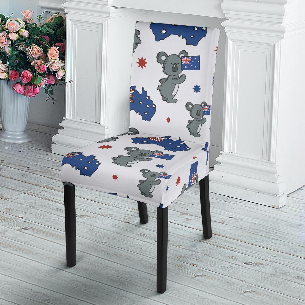 Koala Australia Day Themed Design Dining Chair Slipcover-JTAMIGO.COM