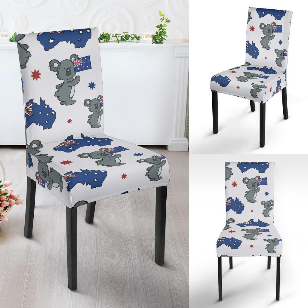 Koala Australia Day Themed Design Dining Chair Slipcover-JTAMIGO.COM