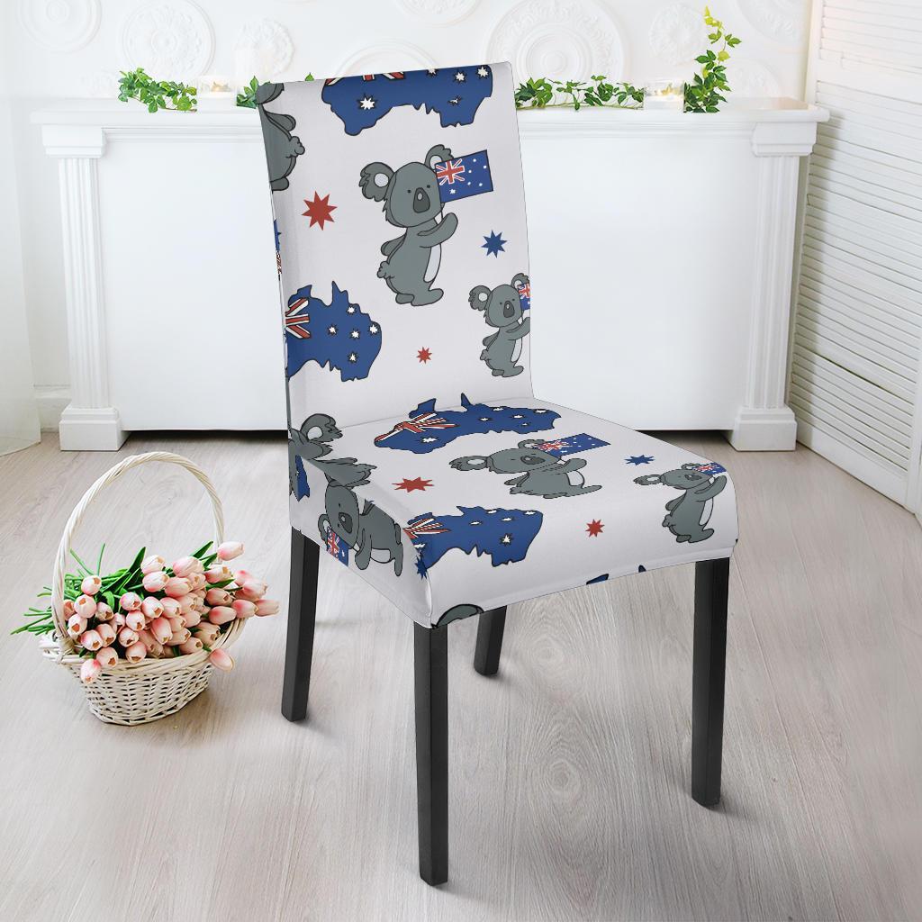 Koala Australia Day Themed Design Dining Chair Slipcover-JTAMIGO.COM
