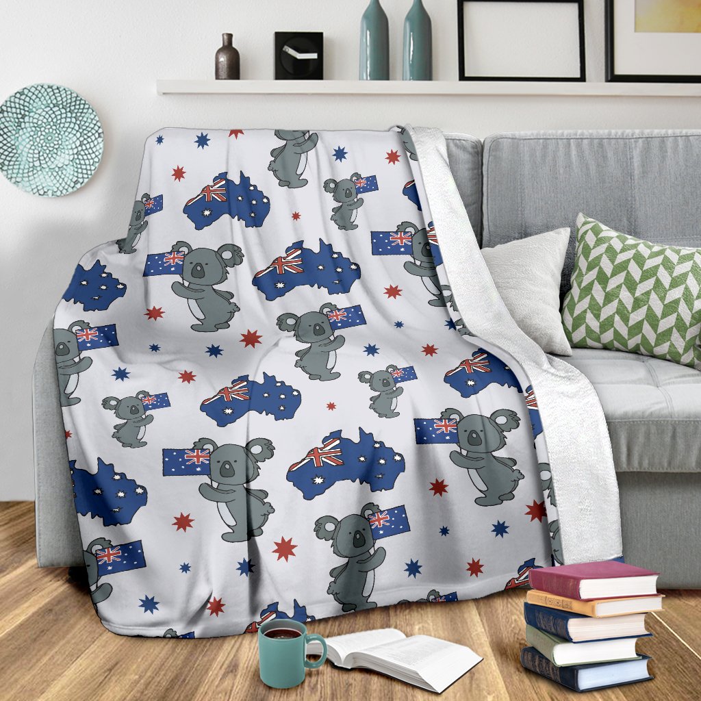 Koala Australia Day Themed Design Fleece Blanket