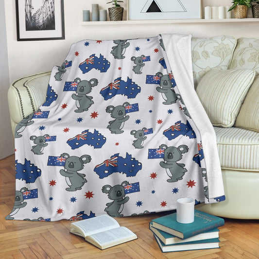 Koala Australia Day Themed Design Fleece Blanket