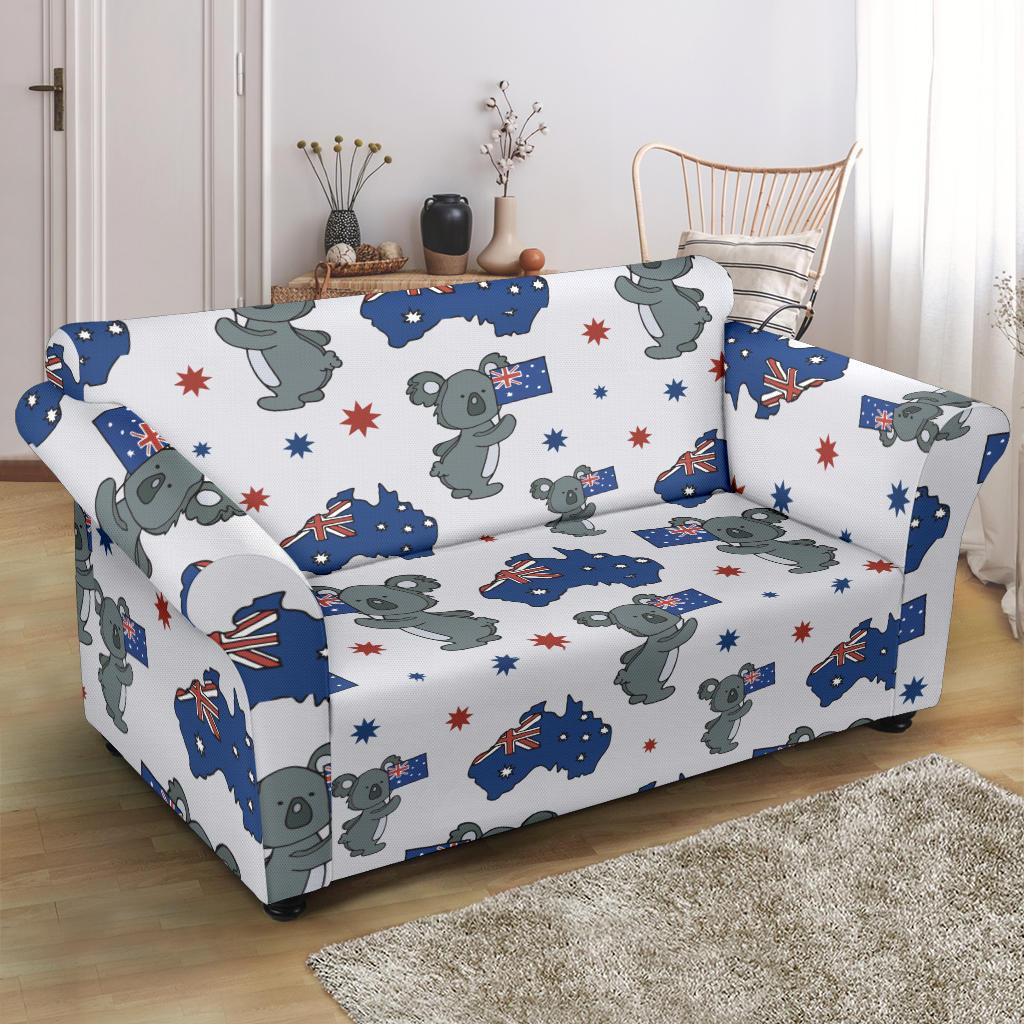 Koala Australia Day Themed Design Loveseat Slipcover-JTAMIGO.COM