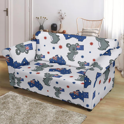 Koala Australia Day Themed Design Loveseat Slipcover-JTAMIGO.COM