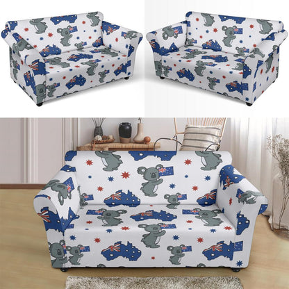 Koala Australia Day Themed Design Loveseat Slipcover-JTAMIGO.COM
