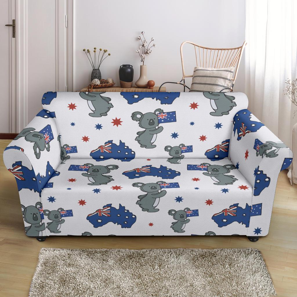 Koala Australia Day Themed Design Loveseat Slipcover-JTAMIGO.COM