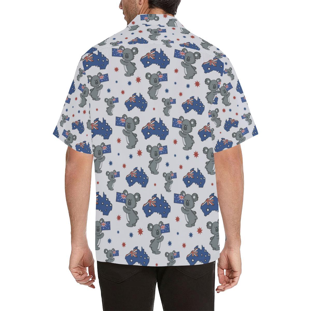 Koala Australia Day Themed Design Men Aloha Hawaiian Shirt