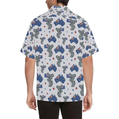 Koala Australia Day Themed Design Men Aloha Hawaiian Shirt